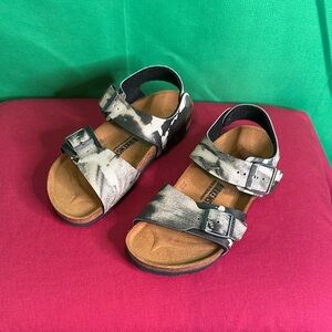 Birkenstock Kid's New York Sandals, Birko Flor City Camo Gray size 30